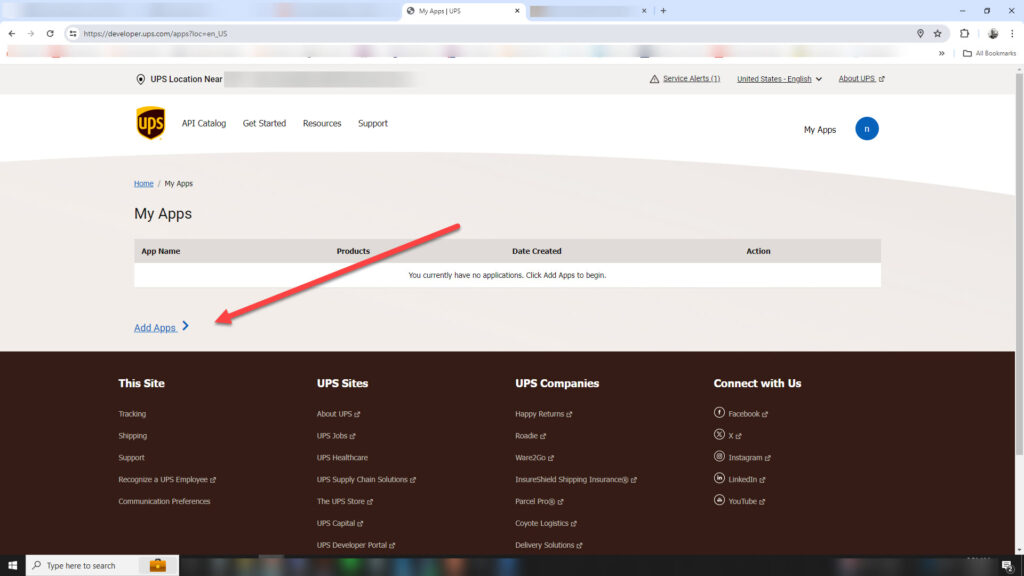 addapps Add Apps link