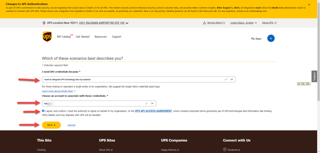 ups config page1